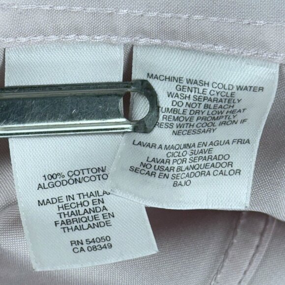 Jones New York 8 Non Iron Light Pink Sleeveless Button Front Blouse Career Top - Picture 6 of 7